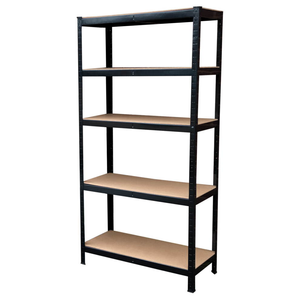 1.5M Black Metal Shelving Unit