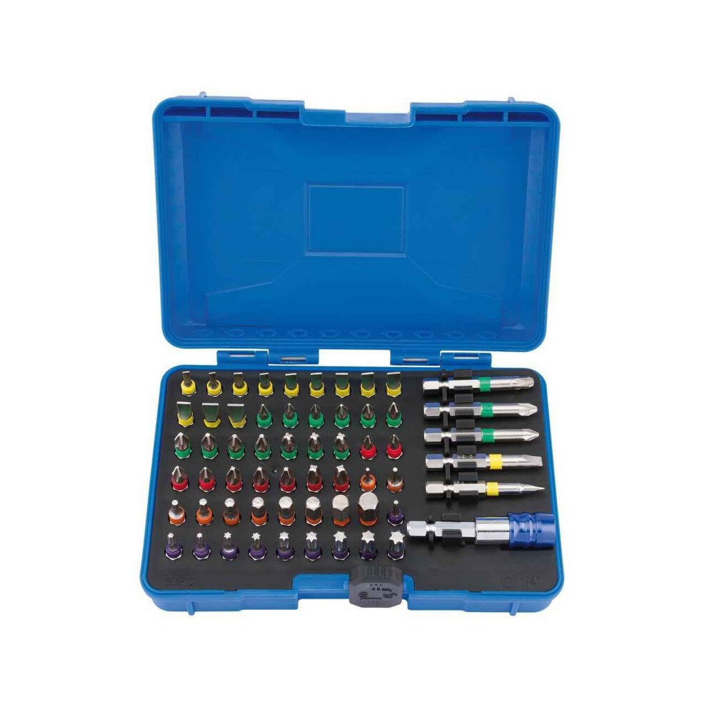 Draper 82405 60 Piece Coloured Screwdriver Bit Set