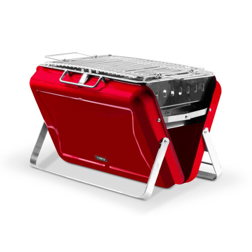 Tower Stealth Portable Barbecue Charcoal Briefcase BBQ in Red with