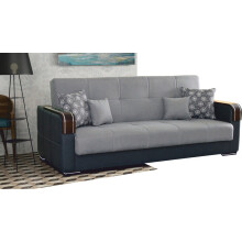(Grey , 3 Seater) MN FURNITURE Luxury Malta Ottoman Storage sofa Bed