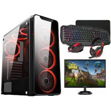(6 Fans Red Case, GT1030) Gaming PC FullSetup Core i5 16GB RAM 1TB GTX1050Ti - Refurbished