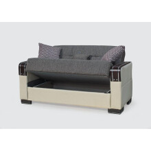 (Brown, 2 Seater ) MN FURNITURE Luxury Malta Ottoman Storage sofa Bed