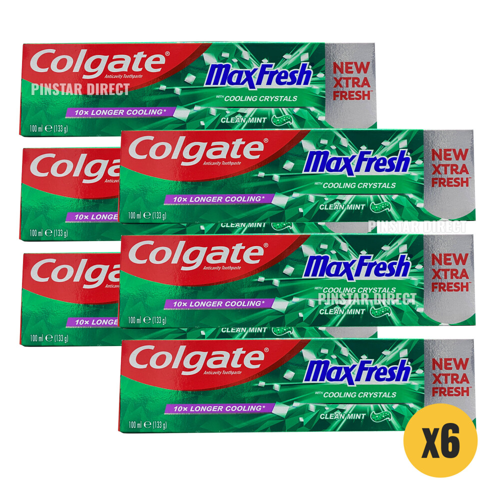 Colgate MaxFresh UltraFreeze Clean Mint Toothpaste 6 x 100ml Value Pack - Image 4