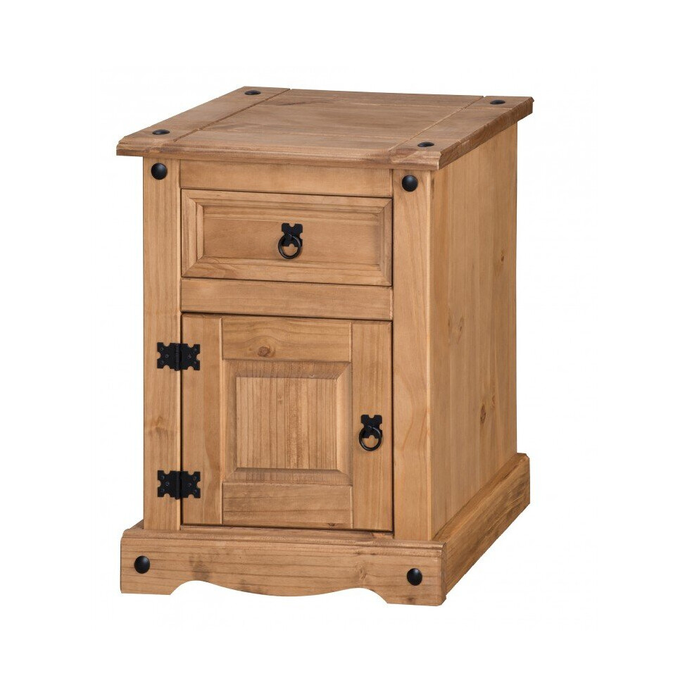 Corona Medium Pot Cupboard Bedside Pine Bedroom Furniture