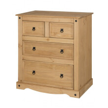 Corona 2 + 2 Drawer Chest Large Solid Pine Bedroom Furniture