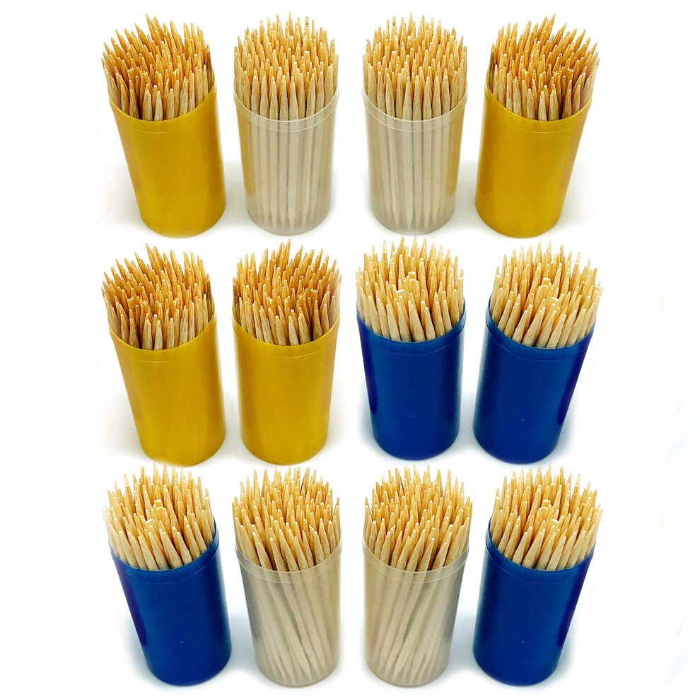 1200pk Wooden Cocktail Sticks | 12 x 100pk Wooden Toothpicks