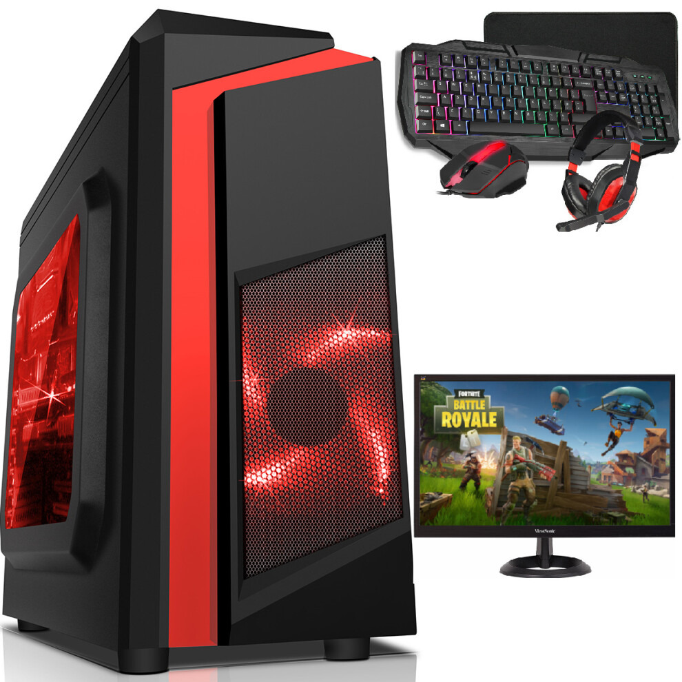 (F3 Red Case, GTX1050TI) Gaming PC FullSetup Core i5 16GB RAM 1TB GTX1050Ti