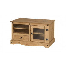 Corona Entertainment TV Stand Unit Solid Wood Pine Wooden Cabinet
