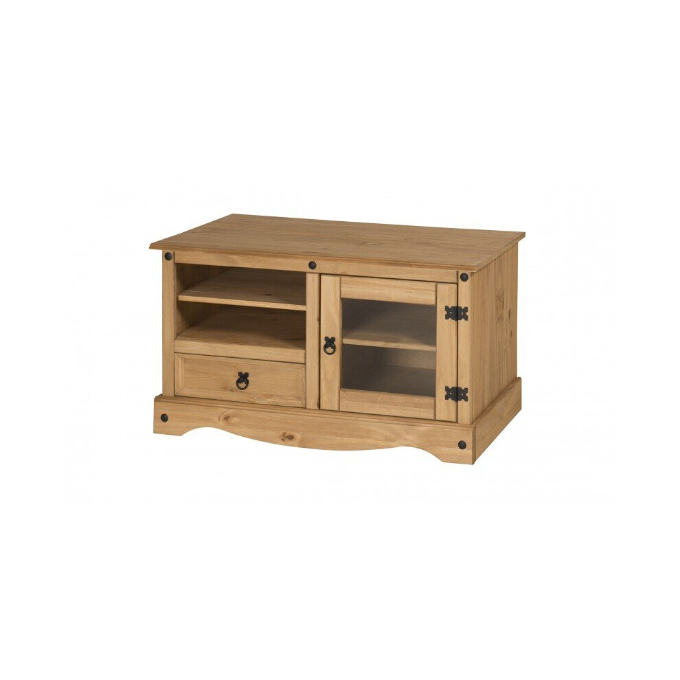 Mercers Furniture Corona Entertainment Tv Stand Unit Solid Wood Pine Wooden Cabinet