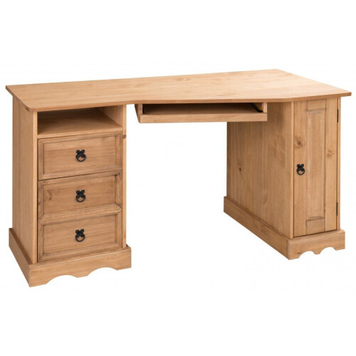 Mercers Furniture Corona Corner Computer Desk Solid Wood Mexican Pine 1