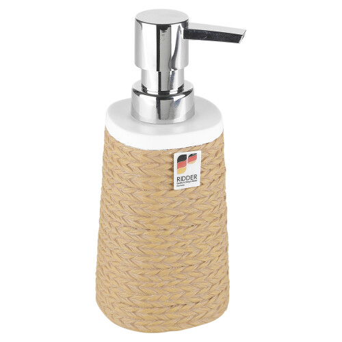(Soap Dispenser) Ridder Brown Rope Wrap Ceramic Bathroom Accessory