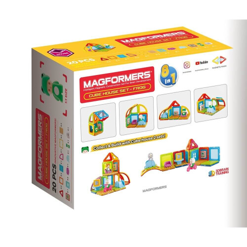 MAGFORMERS Magformers Frog Cube House Construction Set Toy 20 PCs 1