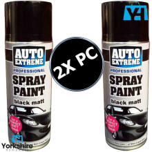 (2 X Pcs) Best Rapide Ax Black Matt Car Paint Sprays 400ML