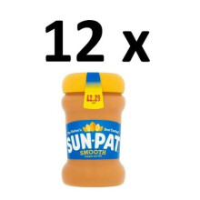 12 x Sun-Pat Smooth Peanut butter Tubs 300g FULL CASE BBE 31/05/21