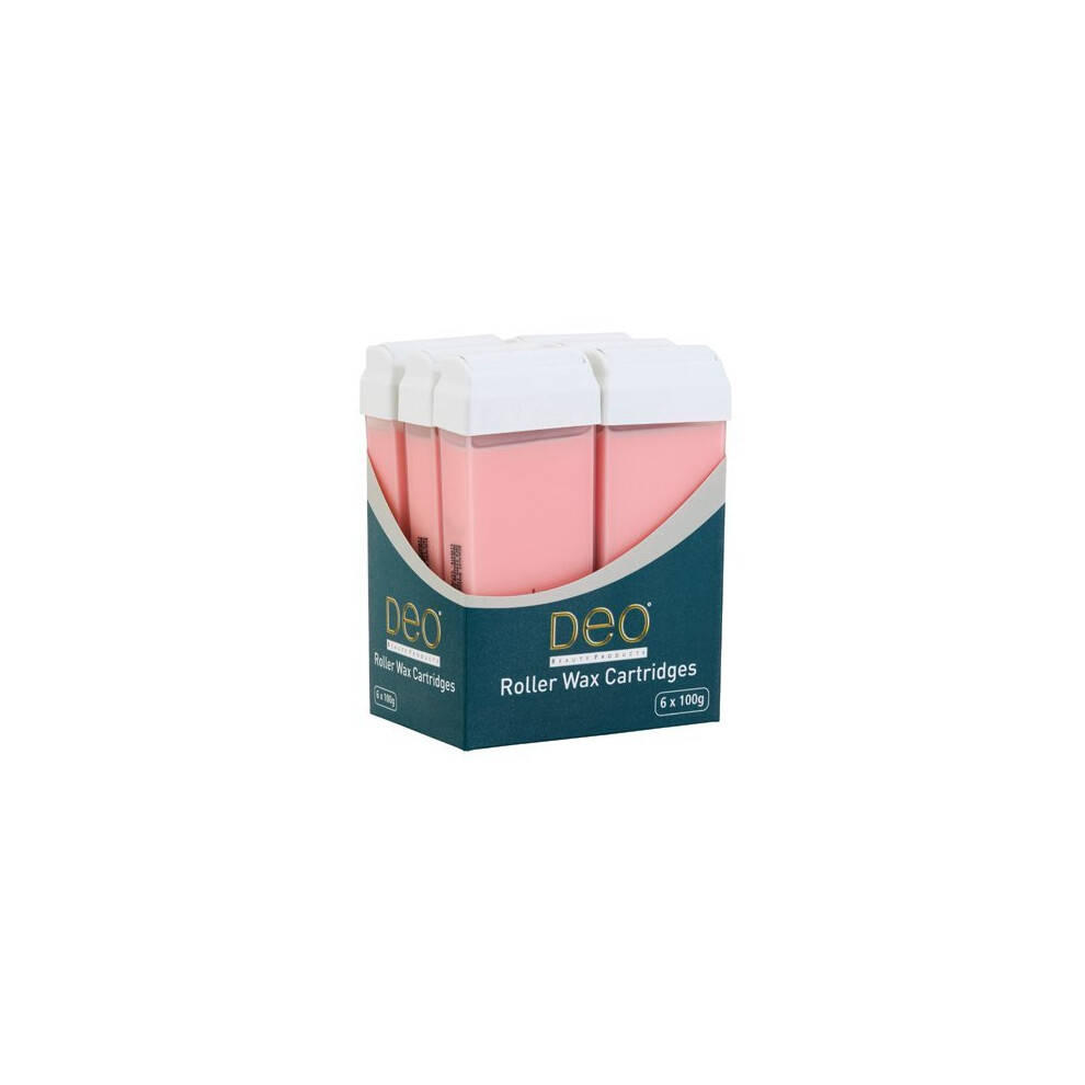 Deo Roller Wax Cartridge 100Ml Lotions Roll On Waxing - 6 Pack Pink