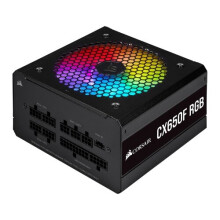 Corsair 650W CX-F RGB Series CX650F PSU, πλήρως αρθρωτό, ανεμιστήρας Rifle Bearing, 80+ Bronze, ανεμιστήρας RGB