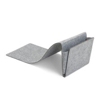 Kikkerland Grey Boiled Wool Bedside Sofa Pocket
