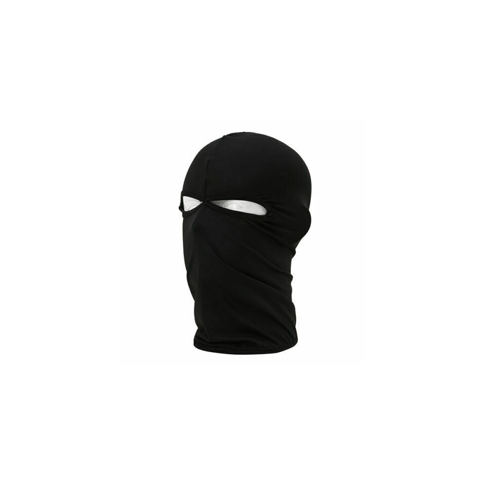 Black Ultra thin 2 hole Balaclava Ski Moto Bike Face Mask Sports Swat