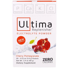 Mistura de Eletrólitos Ultima Replenisher, Cherry Pomegranate, 20 StickPacks, 0.12 oz (3.4 g) Cada