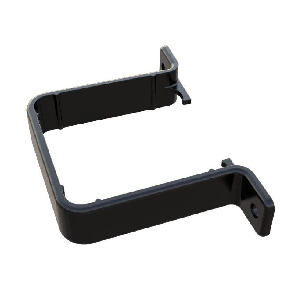 5 x Black Square 65mm Flush Downpipe Brackets, Freeflow Low Profile