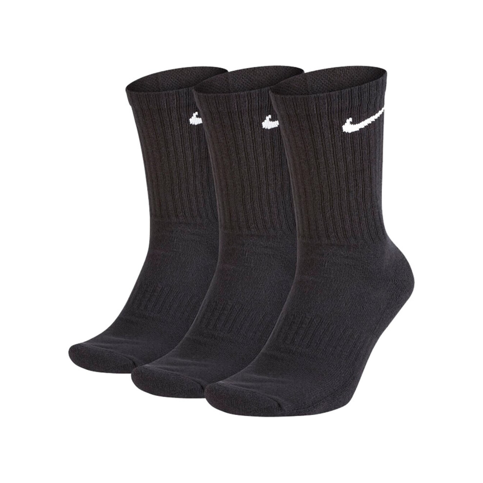 (XL) Nike Three Pack Everyday Cushion Socks Black