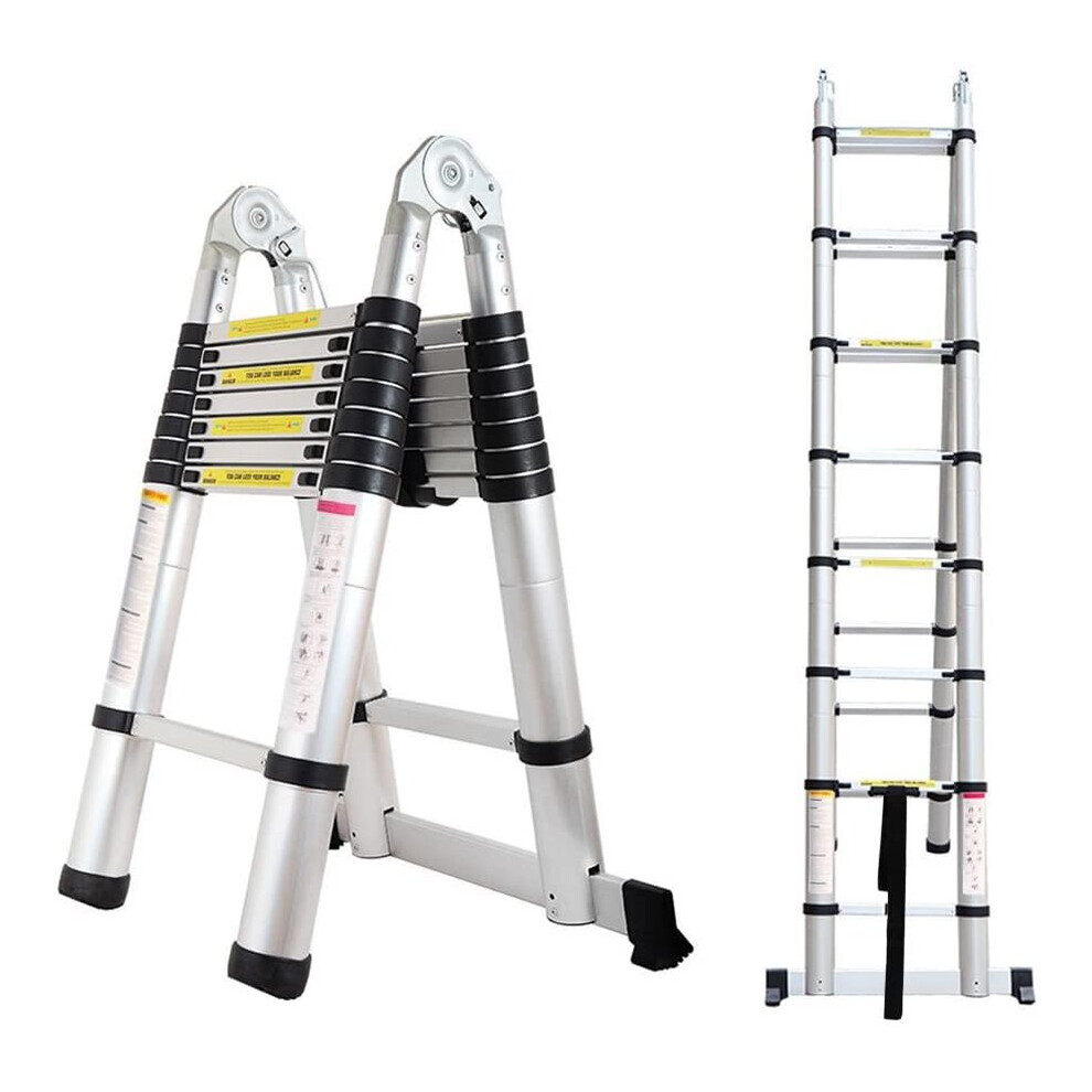 5M Multi-Purpose Telescopic Ladder  Folding ladder Stainless steel Stronger then Aluminium