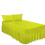 (Lime Green, Double) Premium Percale Polycotton Plain Fitted Valance Sheets. Colourful Bedding Ideal for Bed Room Home Décor Sheets. 1