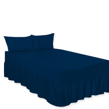 (Royal Blue, Super King) Premium Percale Polycotton Plain Fitted Valance Sheets. Colourful Bedding Ideal for Bed Room Home Décor Sheets.