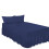 (Navy Blue, Double) Premium Percale Polycotton Plain Fitted Valance Sheets. Colourful Bedding Ideal for Bed Room Home Décor Sheets. 1