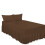 (Chocolate, Single) Premium Percale Polycotton Plain Fitted Valance Sheets. Colourful Bedding Ideal for Bed Room Home Décor Sheets. 1