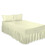 (Cream, Single) Premium Percale Polycotton Plain Fitted Valance Sheets. Colourful Bedding Ideal for Bed Room Home Décor Sheets. 1