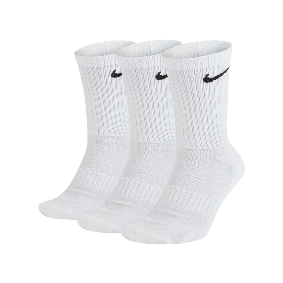 (XL) Nike Three Pack Everyday Cushion Socks White