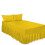 (Mustard, Single) Premium Percale Polycotton Plain Fitted Valance Sheets. Colourful Bedding Ideal for Bed Room Home Décor Sheets. 1