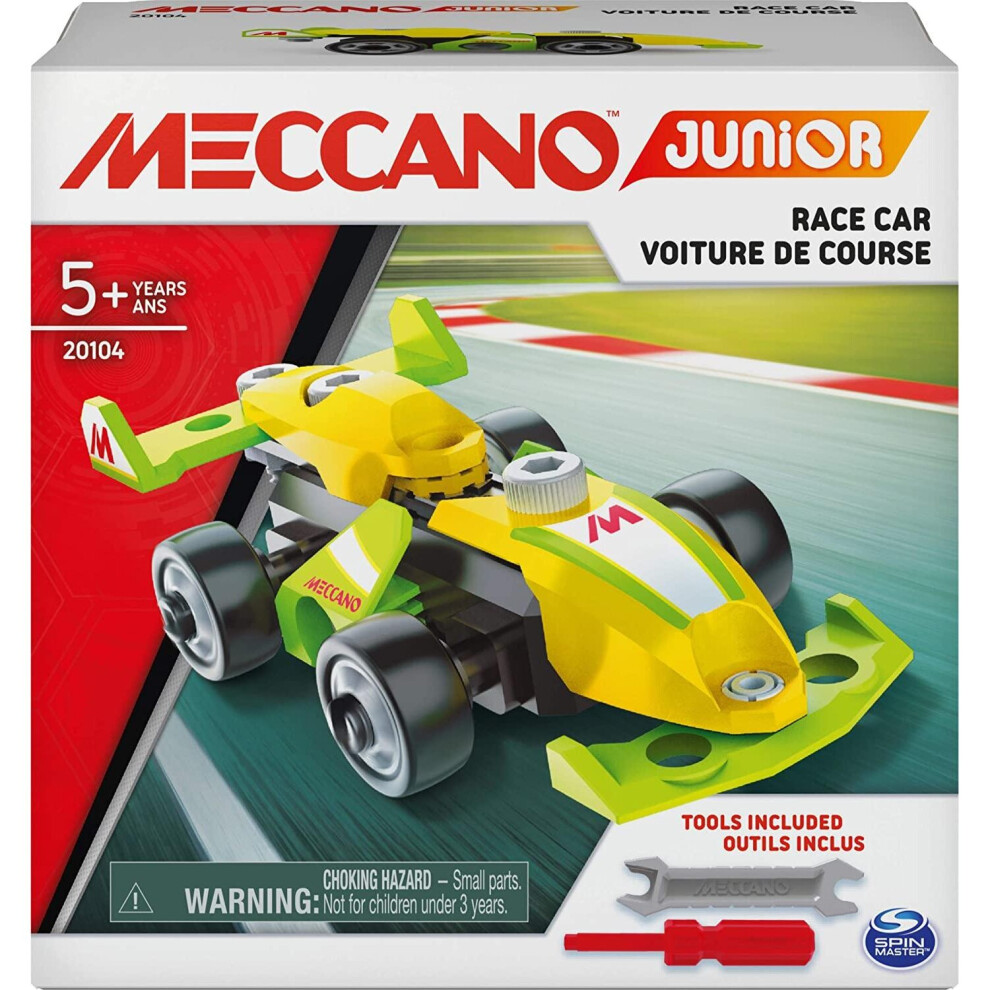 Meccano Junior Race Car STEAM Model Building Kit