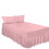 (Pink, Single) Premium Percale Polycotton Plain Fitted Valance Sheets. Colourful Bedding Ideal for Bed Room Home Décor Sheets. 1