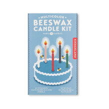 (Multicolour) Kikkerland Beeswax Birthday Cake Candle Making Kit