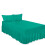 (Teal, Single) Premium Percale Polycotton Plain Fitted Valance Sheets. Colourful Bedding Ideal for Bed Room Home Décor Sheets. 1