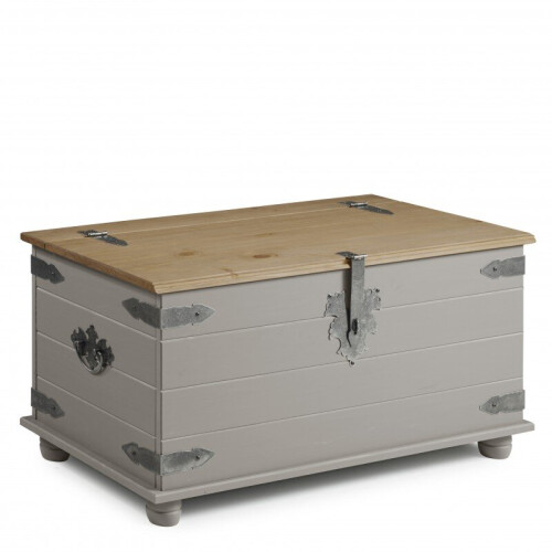 Mercers Furniture Corona Grey Wax Blanket Box Solid Wood Pine Bedroom Furniture 1