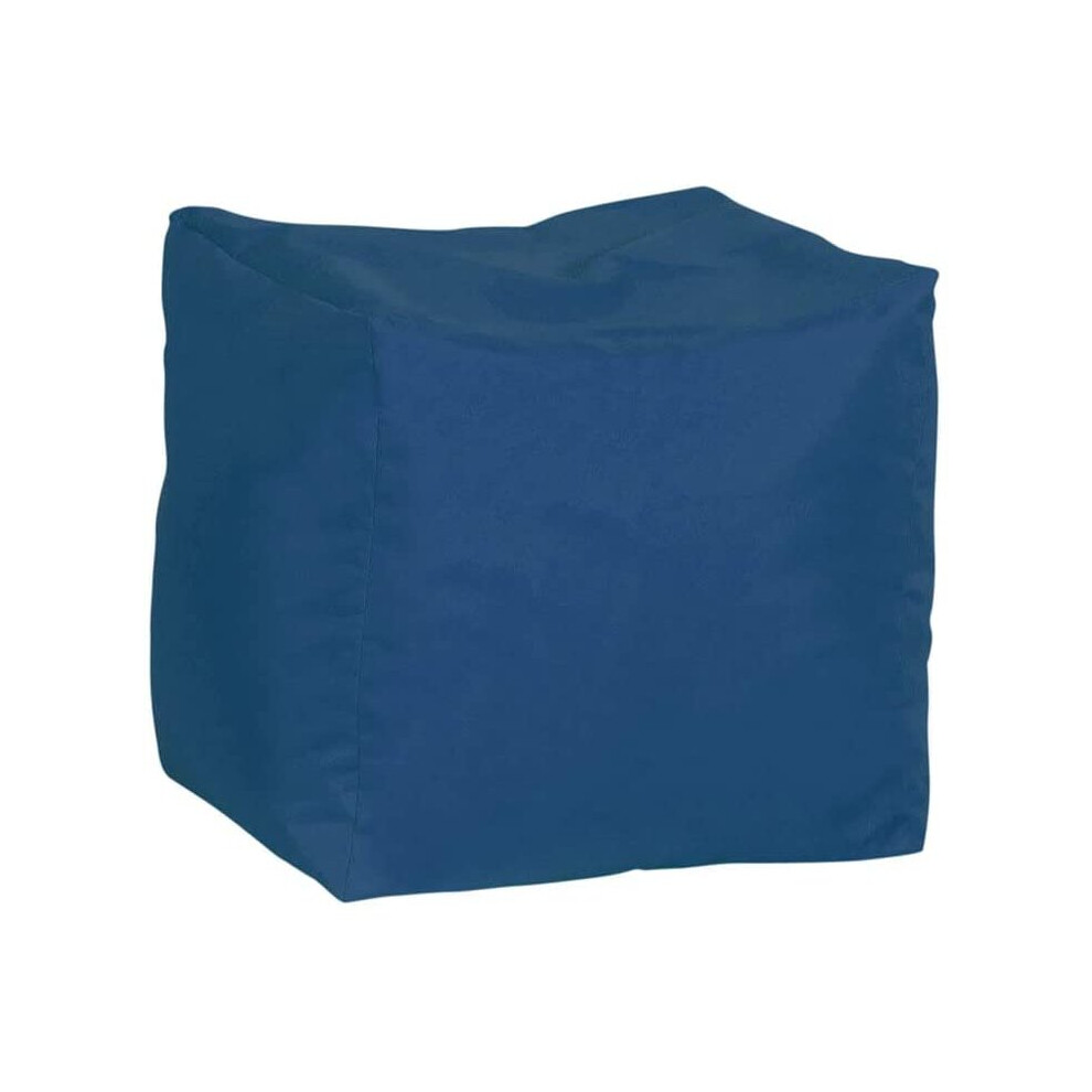 (Dark Blue) Water Resistant Polyester Foot Stool Bean Bag