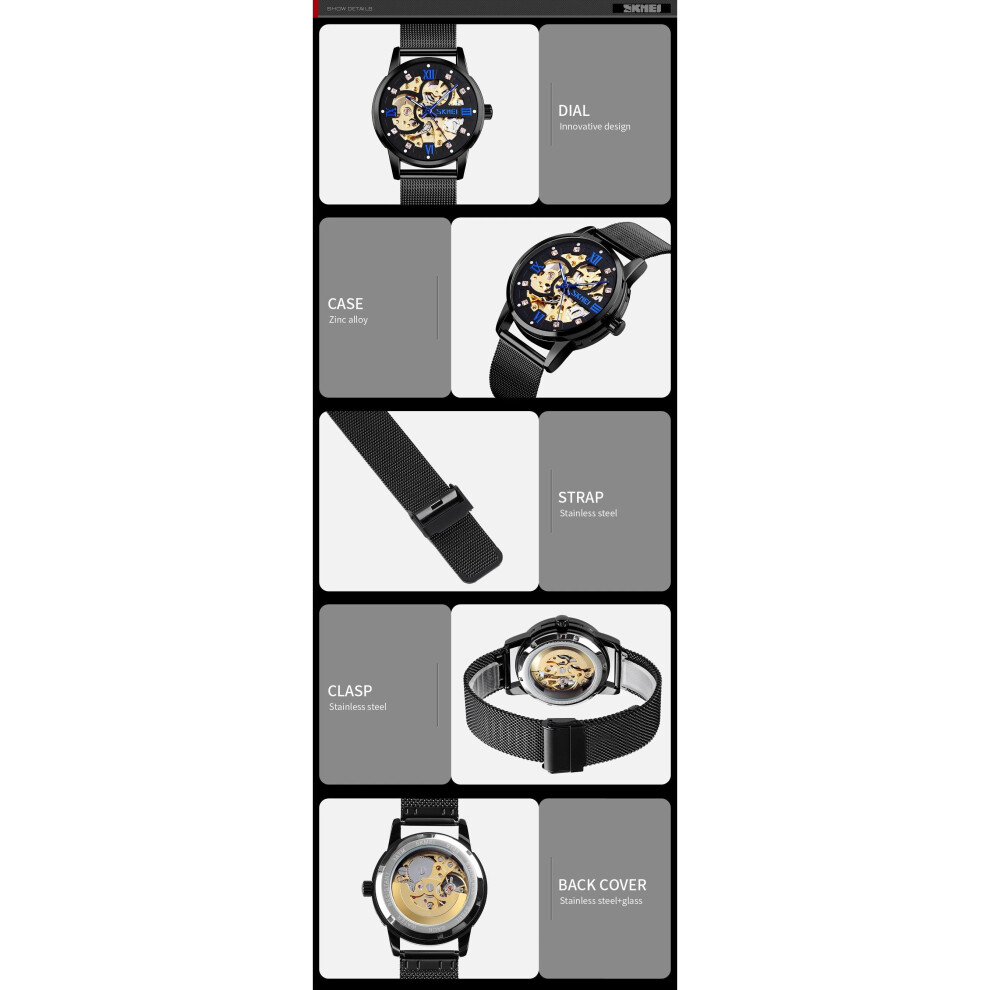 black--skmei-men-s-automatic-movement-skeleton-steampunk-watch-metal-mesh-strap-crystal-markers-sk9199