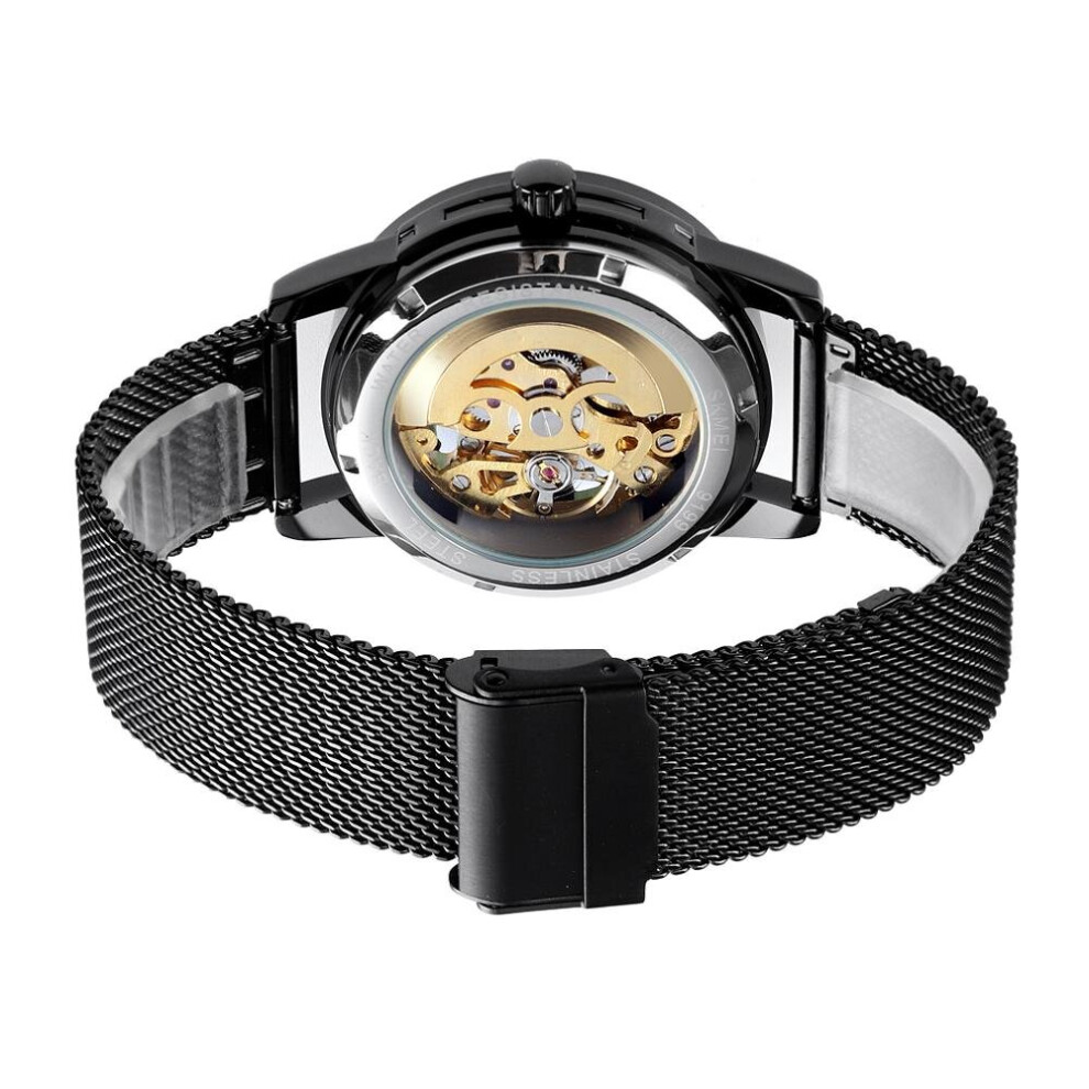 black--skmei-men-s-automatic-movement-skeleton-steampunk-watch-metal-mesh-strap-crystal-markers-sk9199