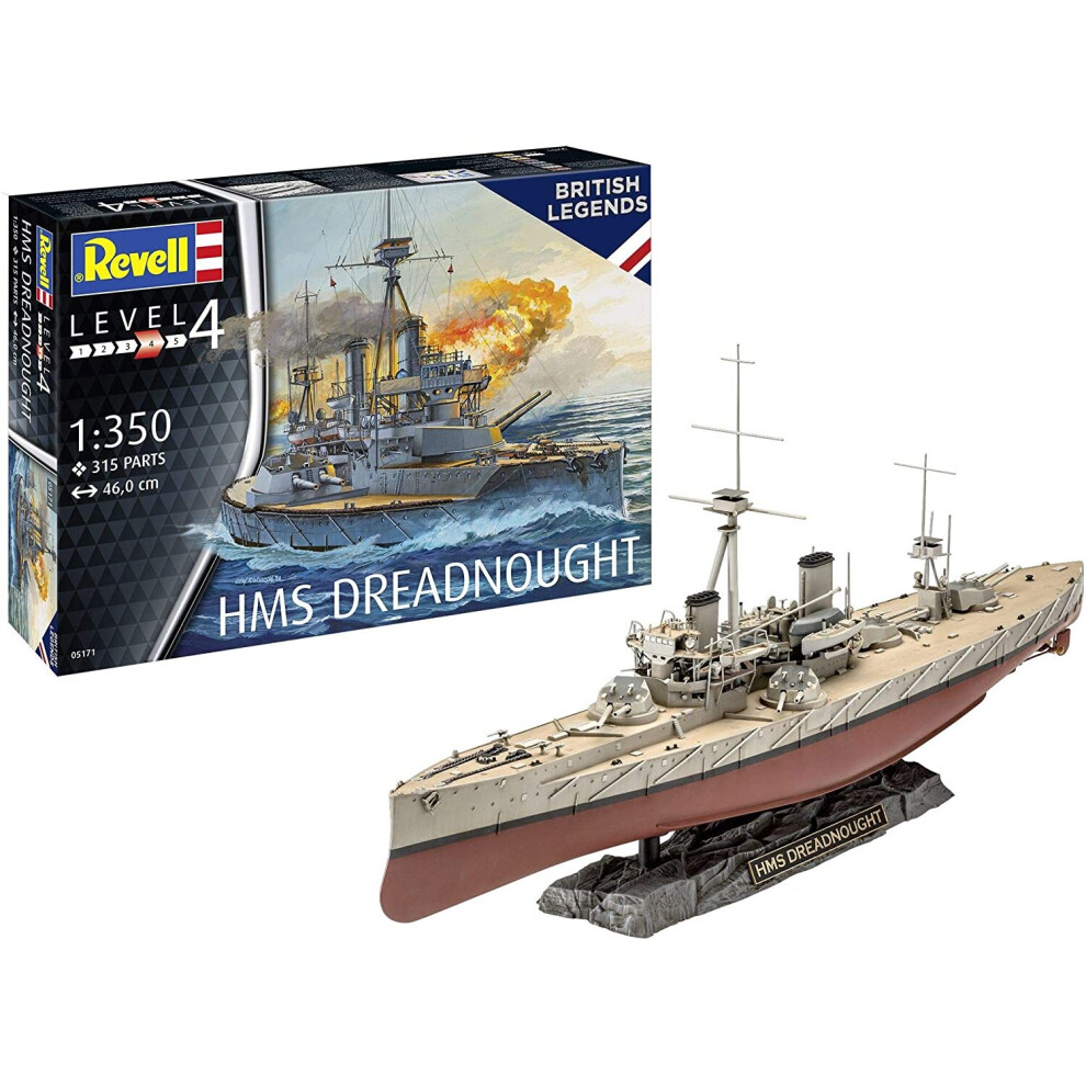 HMS Dreadnought Plastic Unpained 1:350 Revell Model Kit