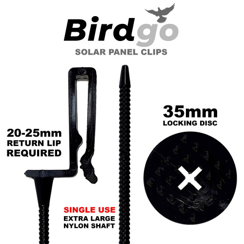 (Pack of 30) Birdgo Solar Panel Mesh Clips 2