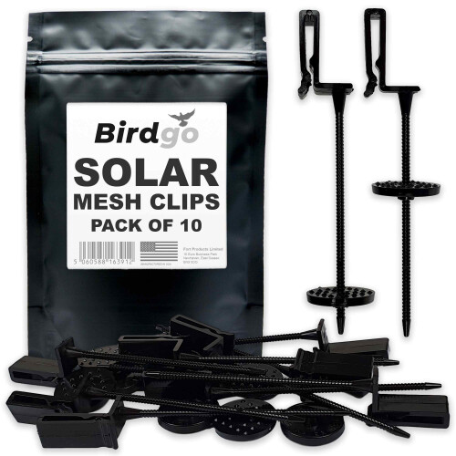 (Pack of 10) Birdgo Solar Panel Mesh Clips