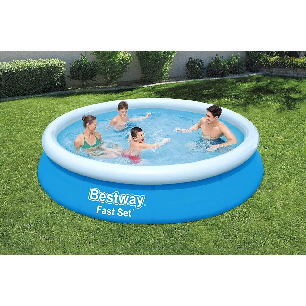 Bestway Fast Set Inflatable Swimming Pool Round 366x76cm Summer Water Centre