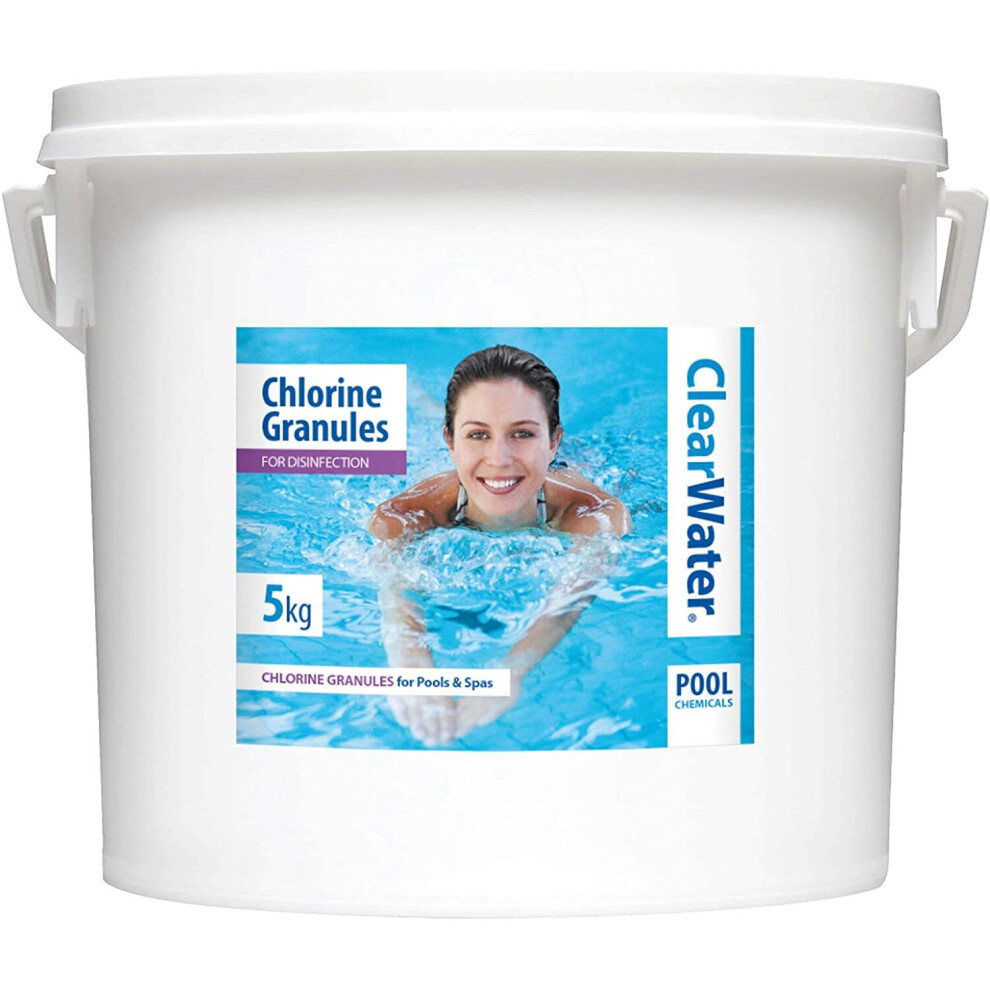Clearwater 5Kg Ch0040 Chlorine Granules For Hot Tub Spa & Swimming Pool