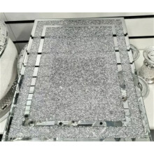 New Large Silver Diamond-Crystal Filled Chopping & Serving Board - Sparkling Kitchen Accent