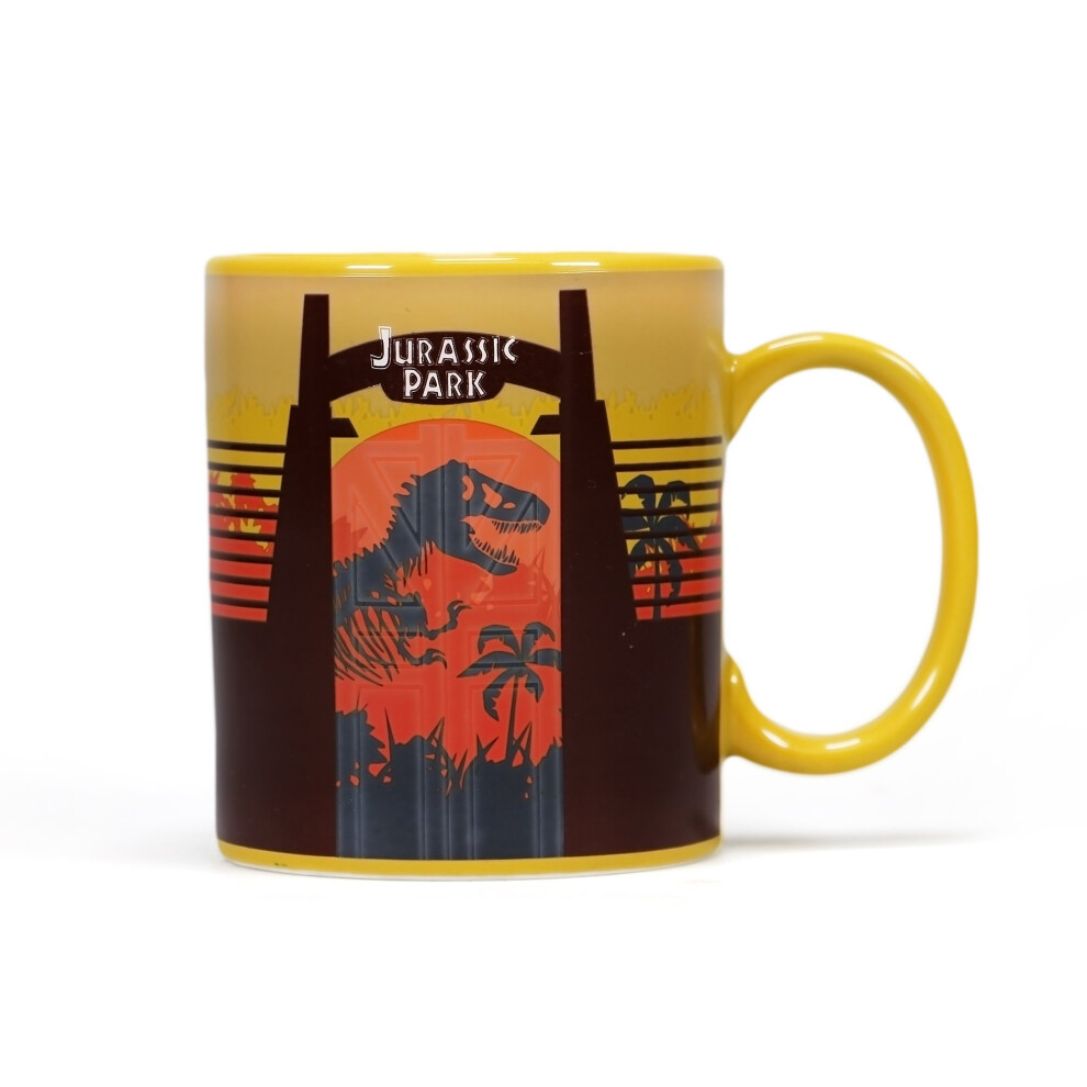 Jurassic Park Heat Changing Mug Park Gates Red