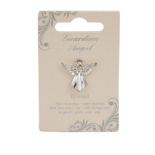 Friend Guardian Angel Silver Coloured Angel Pin With Gem Stone Sentimental Gift