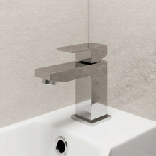 Modern Bathroom Square Mini Mono Basin Sink Mixer Tap Brass Chrome
